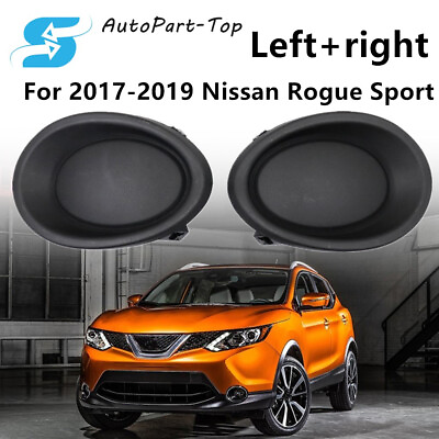 #ad 2X Front Side Fog Light Lamp Covers Bezels For Nissan Rogue Sport 2017 2018 2019 $20.74