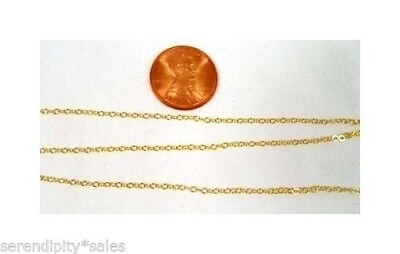#ad By the Foot 14K Gold Filled GF Cable Chain 1.5mm Bulk Footage Choose your Length $4.29