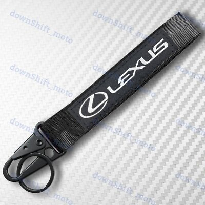 #ad For LEXUS Black Keychain Metal key Ring Hook Strap Lanyard Nylon Universal $7.88