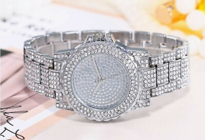 #ad Icy Bling Rhinestone Wrist Watch. Silver tone. . $30.00