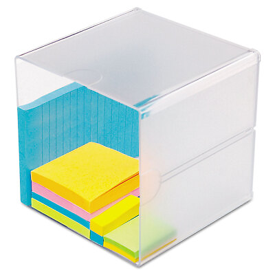 #ad Deflecto Desk Cube Clear Plastic 6 x 6 x 6 350401 $15.38