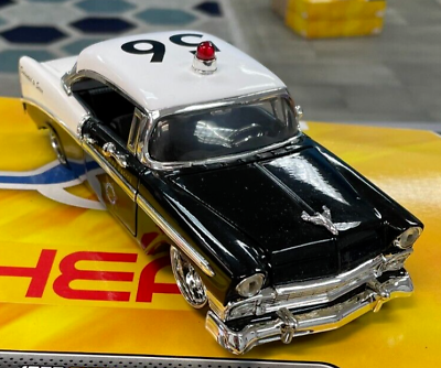 #ad 1956 Chevy Bel Air Highway Patrol Police Car 1:24 Diecast Jada Toys Heat 96390 $19.99