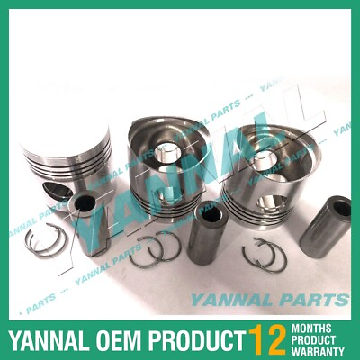 #ad 3x For Yanmar Piston Kit STD 3T84 Engine Spare Parts $194.10