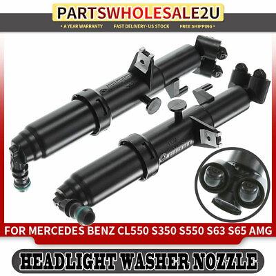 #ad 2x Headlight Washer Nozzle for Mercedes Benz W216 W221 CL550 S350 S400 2007 2013 $23.69