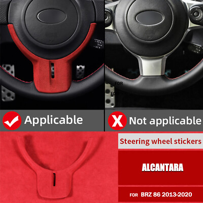 #ad Red Alcantara Car Steering Wheel Trim Cover For Toyota GT86 Scion FRS Subaru BRZ $42.80