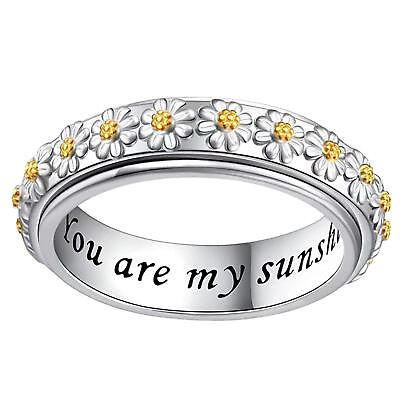 #ad Mood Ring for Women Daisy Stacking Rings for Women Comfort Fit Dainty Simple $7.13
