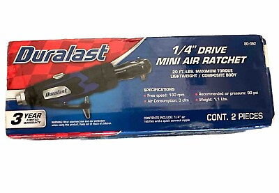 #ad Duralast 1 4quot; Drive Mini Pneumatic Air Driver Ratchet $34.95