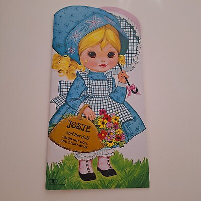 #ad Josie and Her Doll Press Out Doll amp; Story Book 1972 Vintage As New Rand McNally AU $16.99