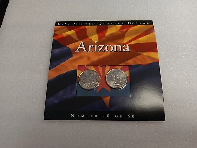 #ad US Minted Quarter Dollar Arizona Numbered Coin Set Sealed 48 Of 50 $7.97
