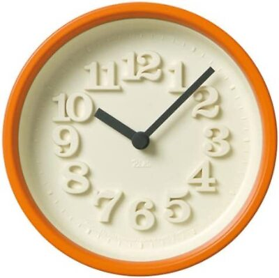 #ad Lemnos Hanging Analog Riki Small Clock Orange WR07 15 ORB000YPVM94 $129.89