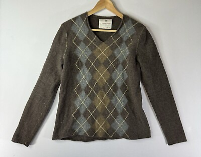 #ad Banana Republic Heritage Men#x27;s Merino Wool Argyle Pullover Sweater Size M $15.99
