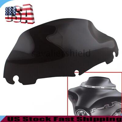 #ad 9quot; Black Wave Windshield Windscreen For Harley Touring Electra Street Glide 14 $40.79