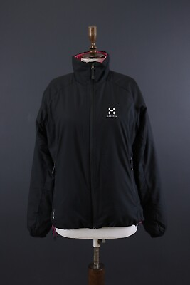 #ad Haglofs Black Quad Fusion Pertex Outdoor Classic ECO Jacket Size L $48.74
