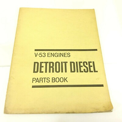 #ad V 53 Engines Detroit Diesel Factory Parts Catalog Book $18.71