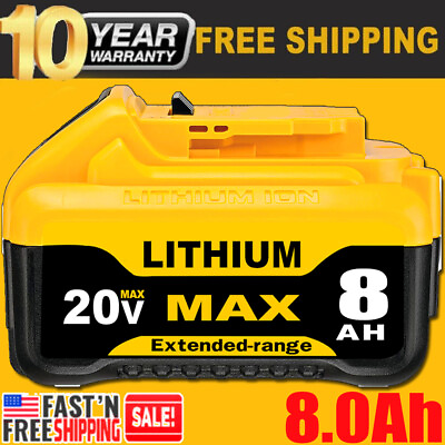 #ad For DeWalt 20V 20 Volt Max XR 8.0AH Lithium Ion Battery Pack DCB206 2 DCB205 2 $28.29