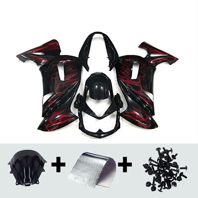 #ad Red Black Fairing Kit for Kawasaki ER 6F 2006 2007 2008 Ninja 650r ABS Bodywork $376.95