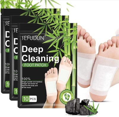 #ad 150Pcs Foot Detox Patches Pads Toxins Deep Cleansing Herbal Organic Slimming Pad $28.95