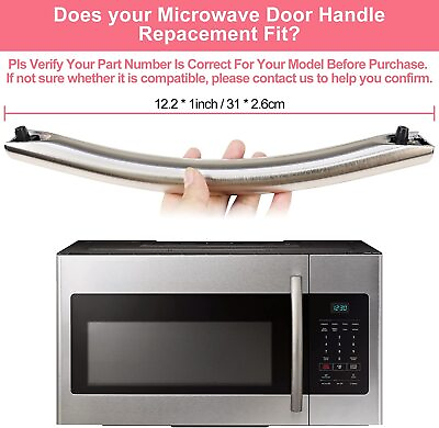 #ad Microwave Door Handle For Samsung SMH1816S XAA MC17F808KDT SMH1926S ME18H704SFS $18.78