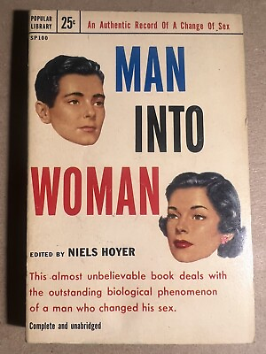 #ad MAN INTO WOMAN 1953 NIELS HOYER POPULAR LIBRARY PULP PSYCH STUDY GAY INTEREST $329.00
