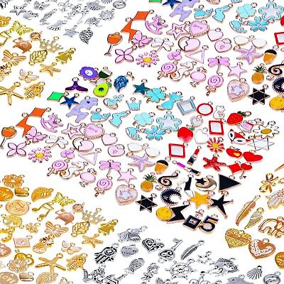 #ad 150PCS Bracelet Charms for Jewelry Making Wholesale Bulk Lots Jewelry Making Sil $17.94