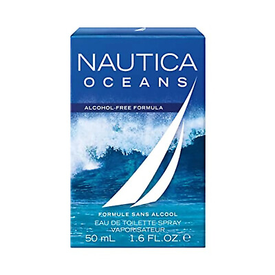 #ad Nautica Oceans Eau de Toilette Spray 50ml 1.6oz Alcohol Free NIB SEALED $15.99