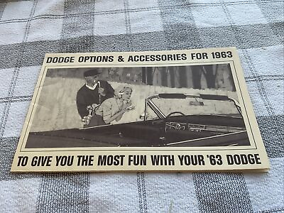 #ad 1963 Dodge Options amp; Accessories Sales Brochure Booklet Catalog Old Original $15.00