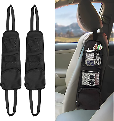 #ad 2PCS Car Seat Storage Hanging Bags Multi Pocket Organizer $16.89