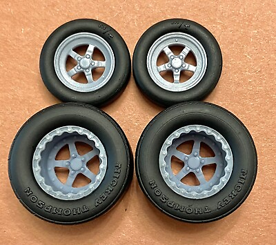 #ad Resin 17 15 Scale inch Weld S71 Drag Wheels With Cheater Slicks 1 24 1 25 $17.99