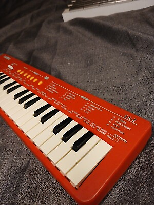 #ad Vintage CASIO KA 2 Electronic Keyboard RED Piano Mini Synthesizer $39.99