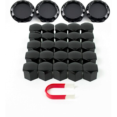 #ad Tesla Cybertruck Lug Nut Covers amp; Center Caps 24 Lugs 4 Caps Glossy Black $69.99