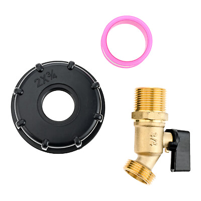 #ad 1Pc 2 Inch Coarse Thread S60x6 Brass Garden Hose Ball Valve Faucet Fittings $19.59
