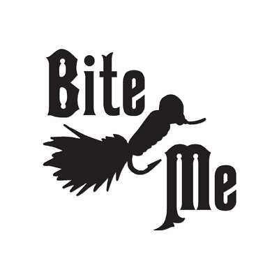 #ad Bite Me Fishing Lure Vinyl Decal Sticker Multiple Color amp; Sizes ebn114 $3.71