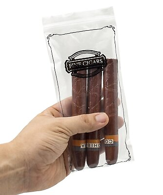#ad #ad 1000 Zipper Lock Cigar Bags Clear Plastic Pre Printed Fine Cigars All Size $116.82
