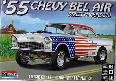 #ad Revell 1955 Chevy Bel Air Street Machine 2#x27;N1 1:24 4519 Plastic Model Kit $31.49