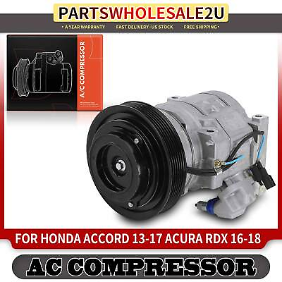 #ad A C AC Compressor for Honda Accord 2013 2014 2017 Acura RDX 2016 2018 V6 3.5L $127.99