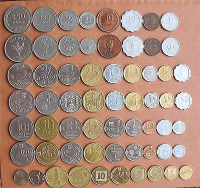 #ad Complete Israel Coins Set Pruta Lira Old amp; New Sheqel Lot of 31 Coins $14.00