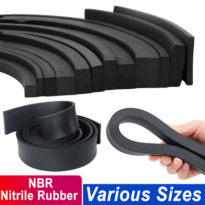 #ad NBR Solid Nitrile Rubber Square Flat Sheet Black Sealing Strip Oil Resistant $165.93