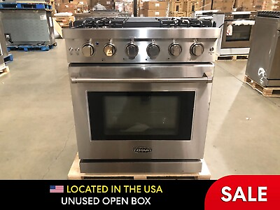 #ad 30 in. Gas Range 5 Burners Stainless Steel OPEN BOX COSMETIC IMPERFECTIONS $899.99