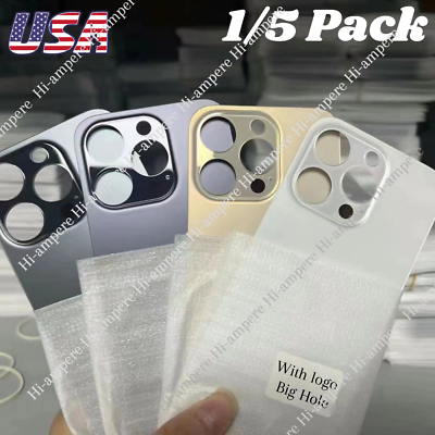 #ad Replacement Rear Back Glass Big Hole For iPhone 14 13 12 11 Pro XR XS X 8 Lot $10.51