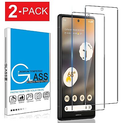 #ad 2 Pack Tempered Glass Screen Protector Clear For Google Pixel 6a $3.89