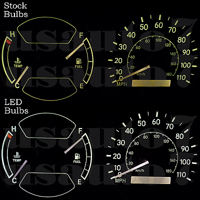#ad Dash Cluster Gauge WHITE LED LIGHT KIT Fits 98 02 Toyota Corolla and Chevy Prizm $9.89