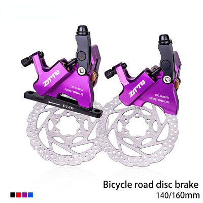 #ad Bike Disc Brake Hydraulic CX Rotor Brake Caliper Mechanical Wire Pull Metal Pads $79.61