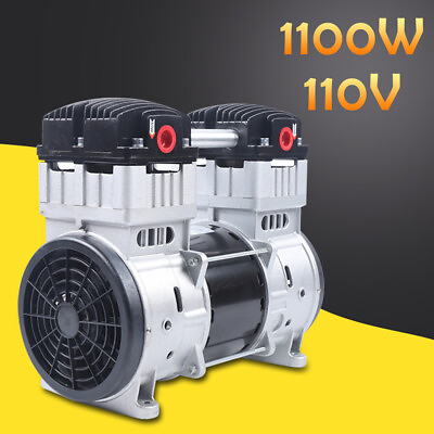 #ad #ad 1100W 7CFM Silent Air Pump Compressor Head Small Air Mute Oilless Vacuum Pump $242.39