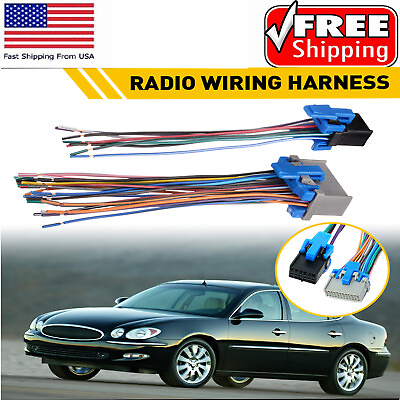#ad Wire Harness amp; Antenna Adapter Kit Aftermarket Fits Radio GMC Hummer Buick $13.09
