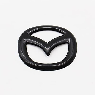 #ad #ad NEW Mazda Steering Carbon Fiber Interior Logo Emblem Accessories Black MAXDOOL $11.98