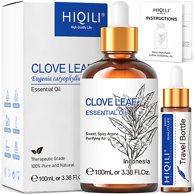#ad HIQILI 100ml Clove Essential Oil 100% Pure Natural Diffuser Tooth Care Hair Skin $10.89
