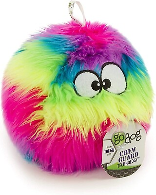 #ad goDog Furballz Squeaker Plush Dog Toy with Chew Guard Technology New with Tags $12.99