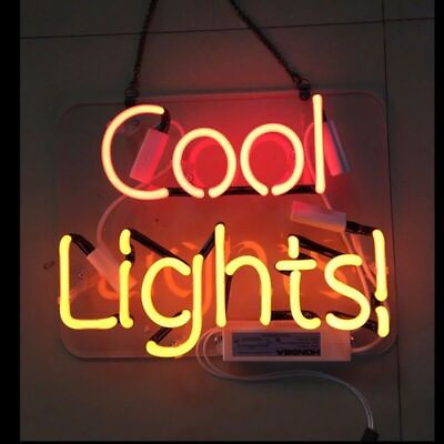 #ad 14quot;x10quot; Cool Lights Acrylic Neon Sign Light Lamp Real Glass Poster Decor ZS278 $79.98