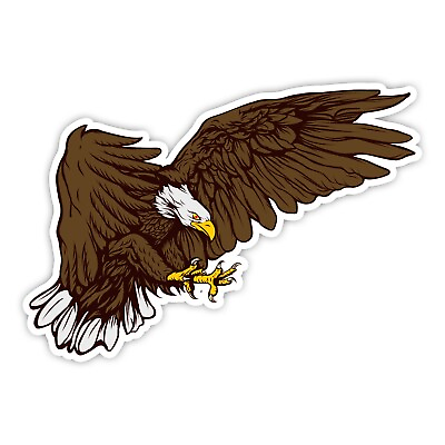 #ad New American Eagle American Decal Sticker Fierce Bald Truck Car Window USA Flag $3.99