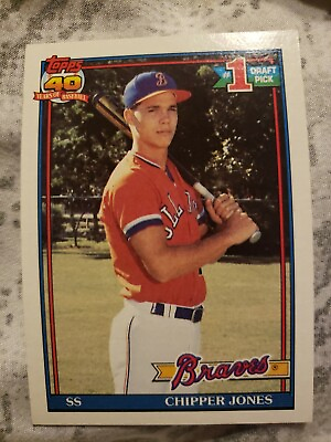 #ad ORIGINAL 🔥🔥 Topps 1991 Chipper Jones Atlanta Braves #333 Baseball Card $299.00